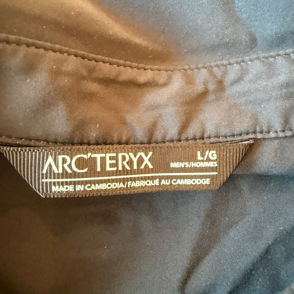 Arc'teryx Men's Black Long Sleeve Snap Shirt Size L - Picture 3 of 7